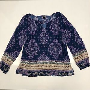 Lucky brand long sleeve blouse size S